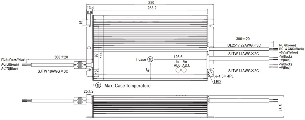 Драйвер светодиодный  Mean Well HLG-600H-24A