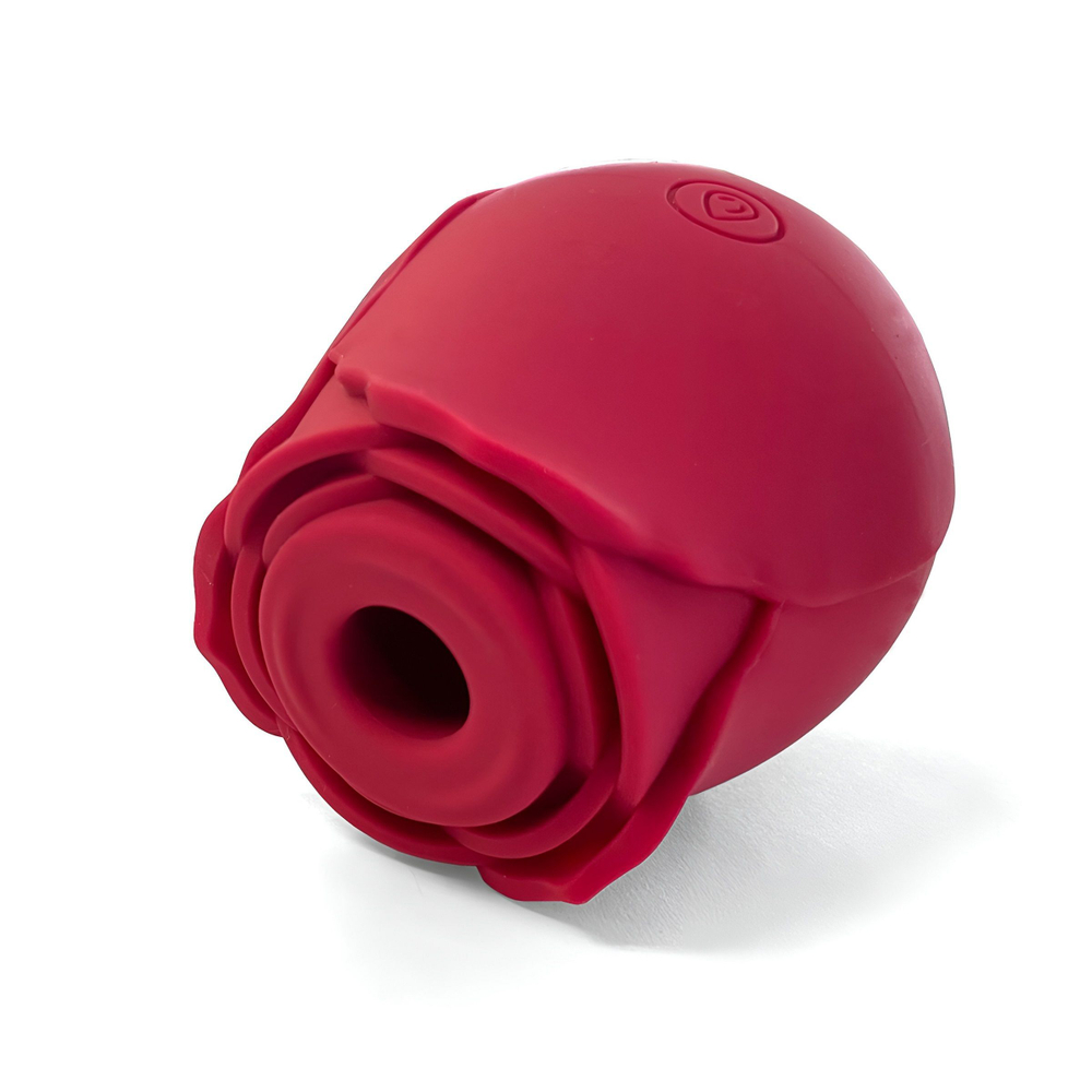 Изящный вакуумный стимулятор в форме розы (Цвет: малиновый)