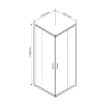Душевой уголок Garda VSS-1G1011CLB, 1100*1000, черный, стекло прозрачное