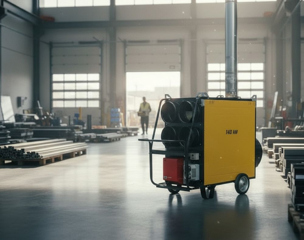 Тепловая пушка дизельная OURMASTER DV 470 - непрямого нагрева / 140 кВт / промышленная