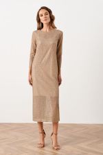 51543 Платье женское (пепельно-бежевый)