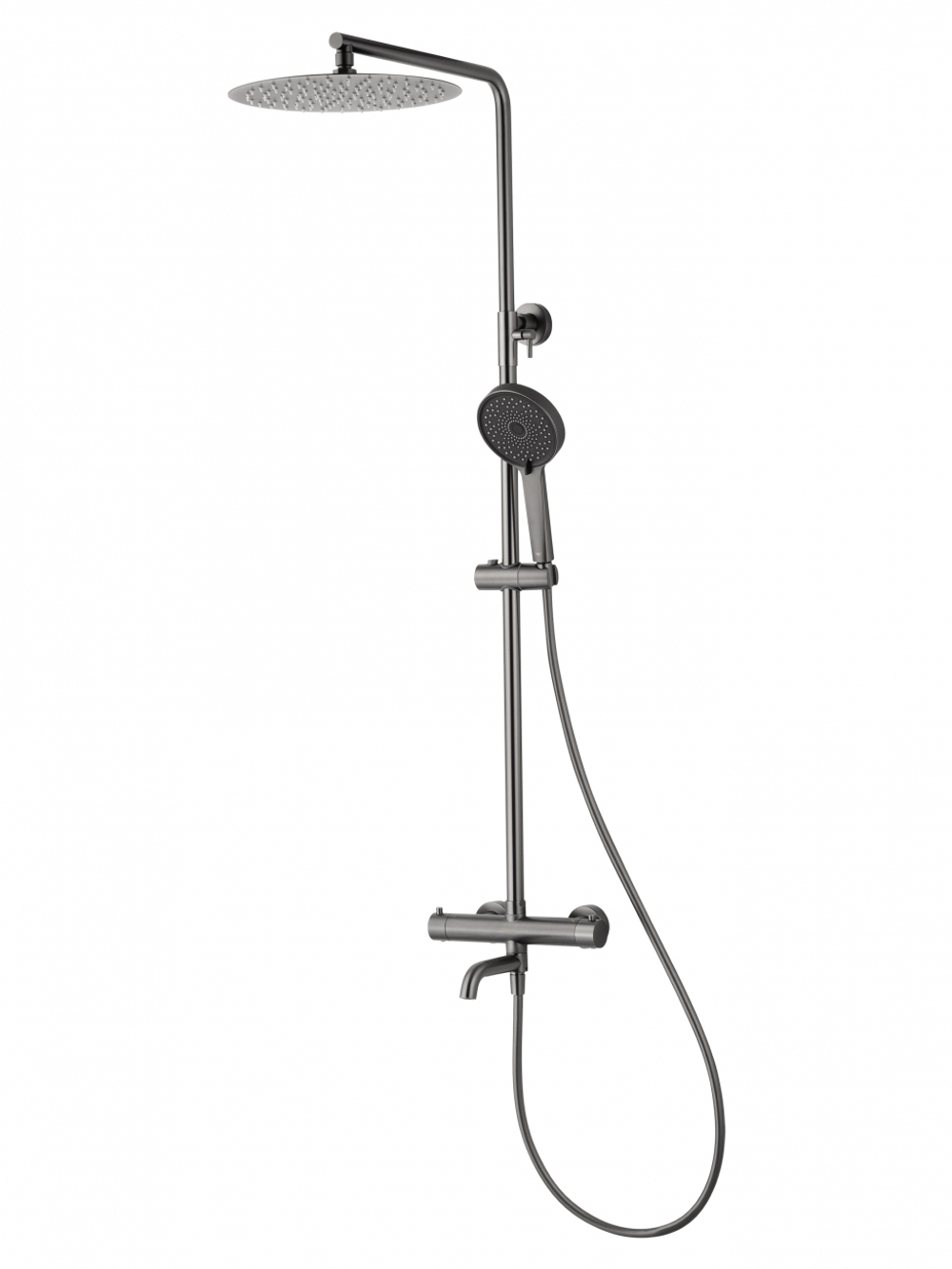 Душевая система с термостатом WONZON & WOGHAND STICK, Темный графит (WW-88739903-BGM)