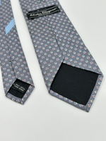 Галстук серый с филинами Salvatore Ferragamo