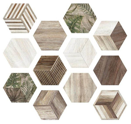 Керамогранит AFRICA Hexa (12 вариаций рис.)