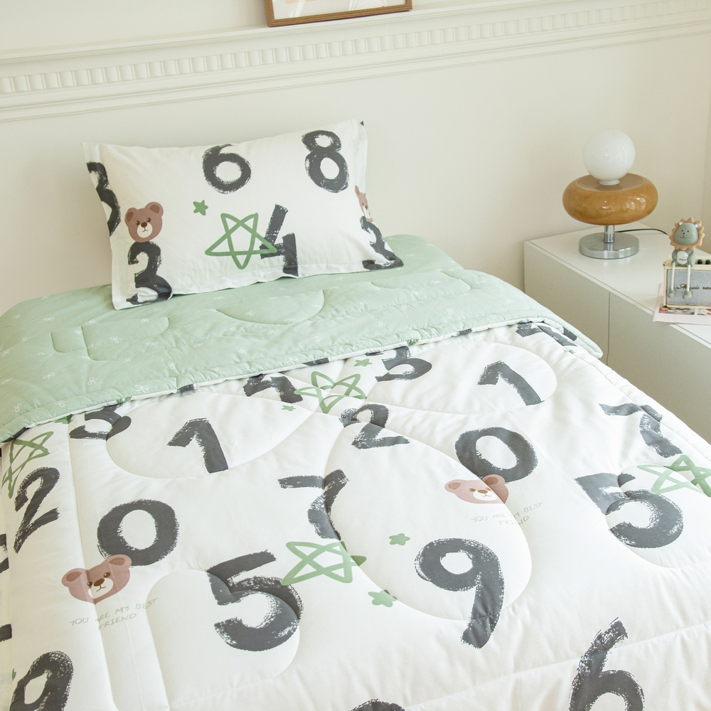 Комплект постельного белья Сатин с Одеялом Young 100% хлопок на резинке OBKR018