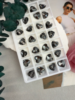 Подвеска сердце из хрустального стекла, heart 12 мм, 2 штуки, серый