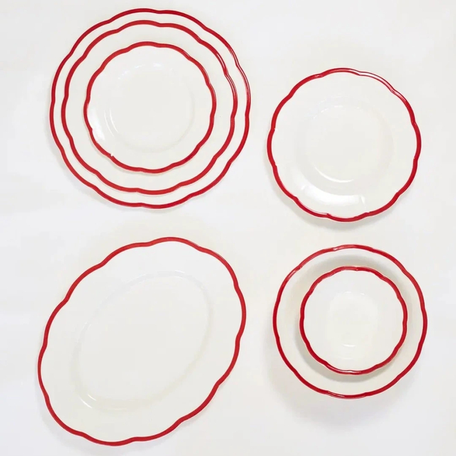 BITOSSI HOME Блюдо круглое Red Rim 31,5см