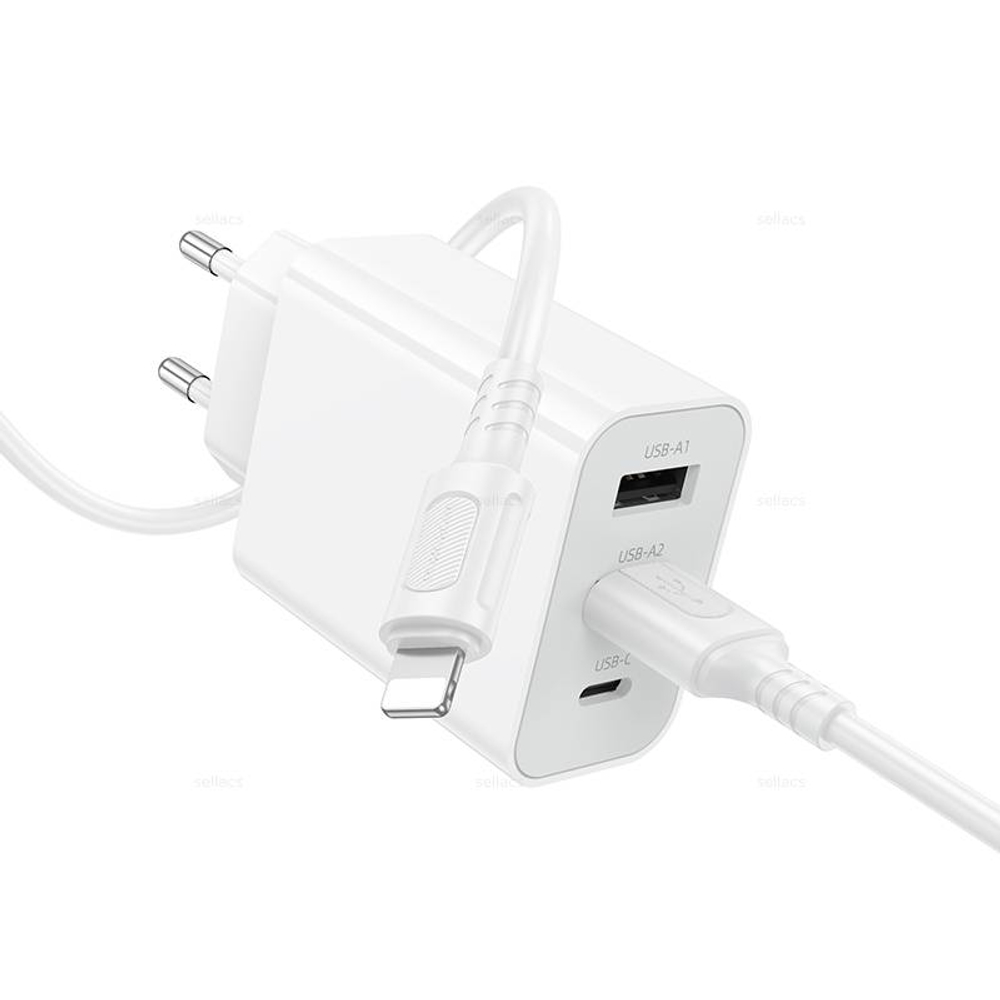 Зарядное устройство на Lightning Borofone BA105A (white)