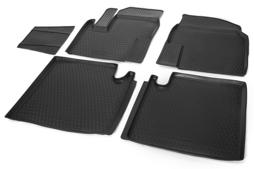 Коврики в салон автомобиля Rival для Lifan X60 2012-2016 2016-н.в., полиуретан, без крепежа, 5 частей, 13301001