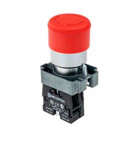 Кнопка грибовидная возврат поворотом, 1NC, красный, O30 мм, мет. MTB2-BSZ1244 58179