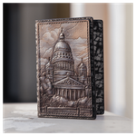 Кожаная обложка на паспорт «Городские мотивы»
