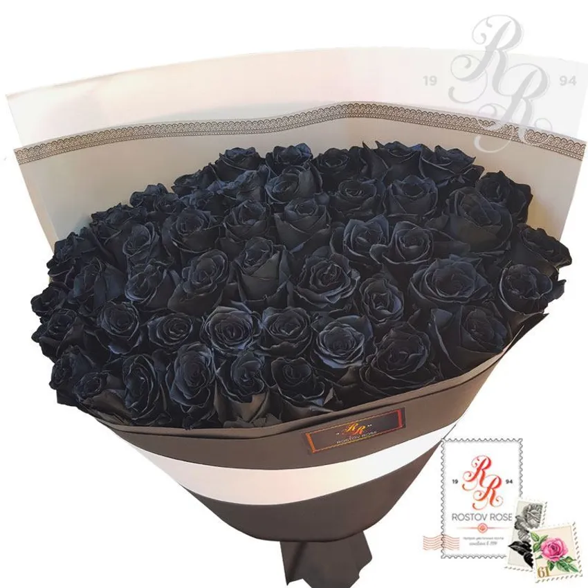 Букет 101 черная роза