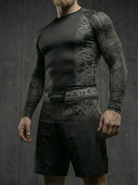 Рашгард с длинным рукавом LEGENDA Варяги чёрный