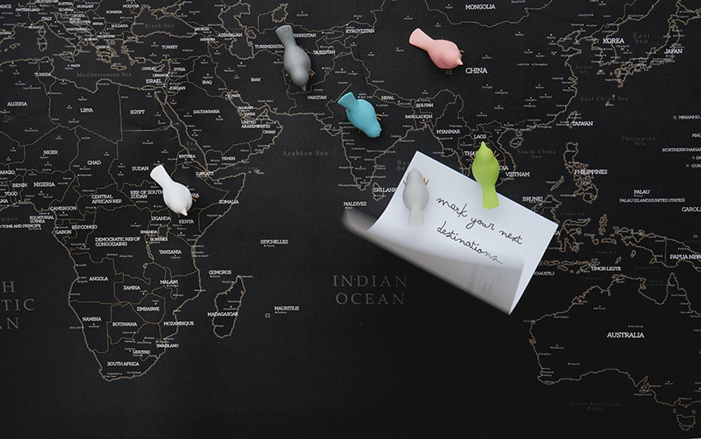 Магниты на холодильник mini sparrow, 6 шт.