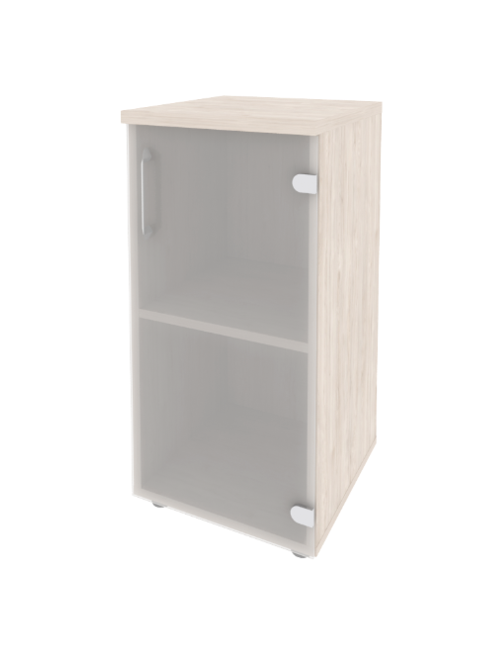 Шкаф низкий узкий со стеклом Onix