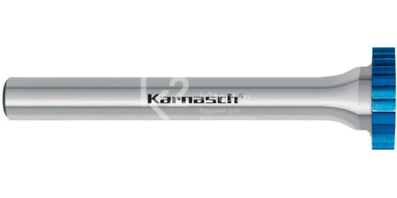 Борфреза твердосплавная Karnasch форма S (диск), 10х1,6х3х34 мм, HP-2, покрытие Blue-Tec, арт. 11.6011-005
