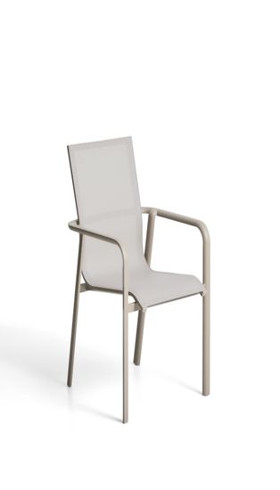 Уличный стул Canea из бежевого алюминия