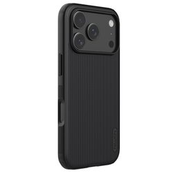 Противоударный чехол черного цвета от Nillkin для смартфона iPhone 17 Pro, серия Super Frosted Shield Pro