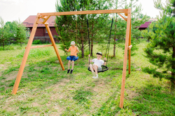 Деревянные качели с качелями гнездо 60 см