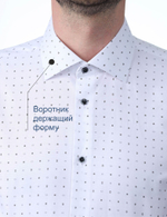 Сорочка мужская VESTER длинный рукав, цвет белый, хлопок/пэ