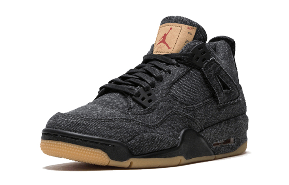 Jordan Air Jordan 4 Retro Levis Black Mid-top Retro Basketball shoes GS Black