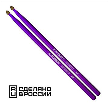 Барабанные палочки, граб, флуоресцентные, Kaledin Drumsticks 5A Violet 7KLHBVL5A