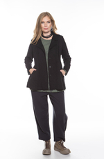 СВОБОДНЫЕ БРЮКИ ИЗ СЕРОГО ВОЛНИСТОГО ХЛОПКА