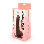 Коричневый реалистичный фаллоимитатор 20см на присоске Bior Toys Erowoman ER-30056-1