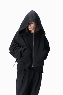 ZIP HOODIE BLACK MEN