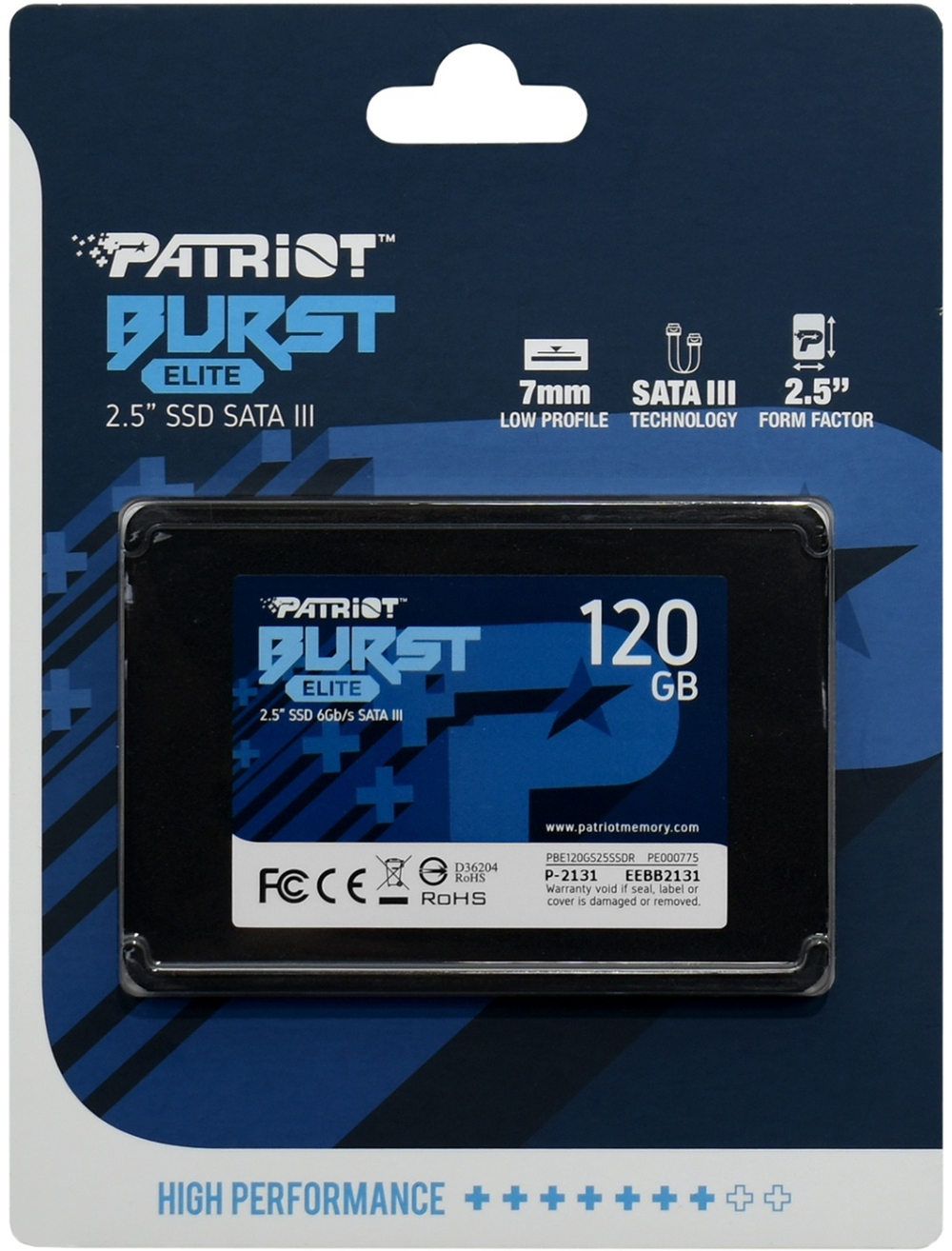 SSD Patriot Burst Elite PBE120GS25SSDR 120 Гб