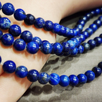 Лазурит природный, гладкий шар 6мм, цена за нить 9.5см (1/4)