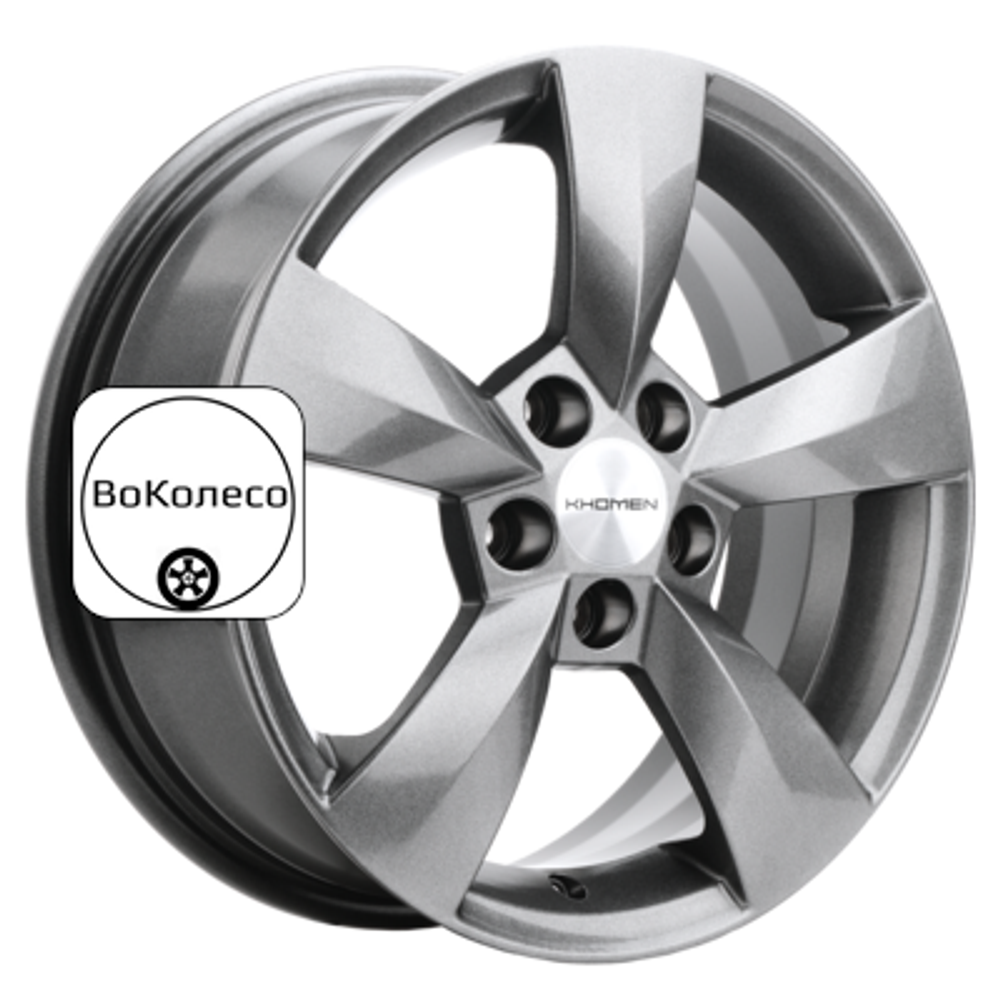 6x15/5x100 ET43 D57,1 KHW1504 (Fabia) Gray Khomen Wheels