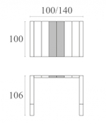 Стол пластиковый барный раздвижной Siesta Contract Vegas Bar, темно-серый