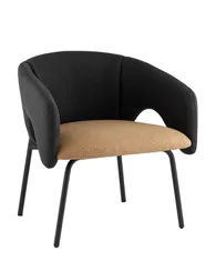 Кресло лаунж Afrida рогожка тёмно-синий горчичный