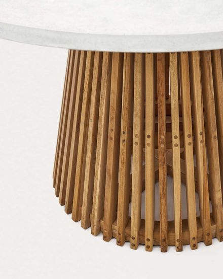 Alcaufar Круглый уличный стол из массива тикового дерева Испания La Forma