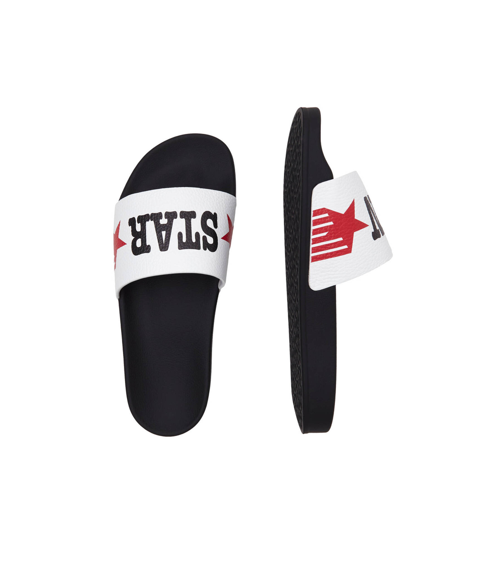 Кожаные шлепанцы Dsquared2 - белый(FFM0026 25102624)