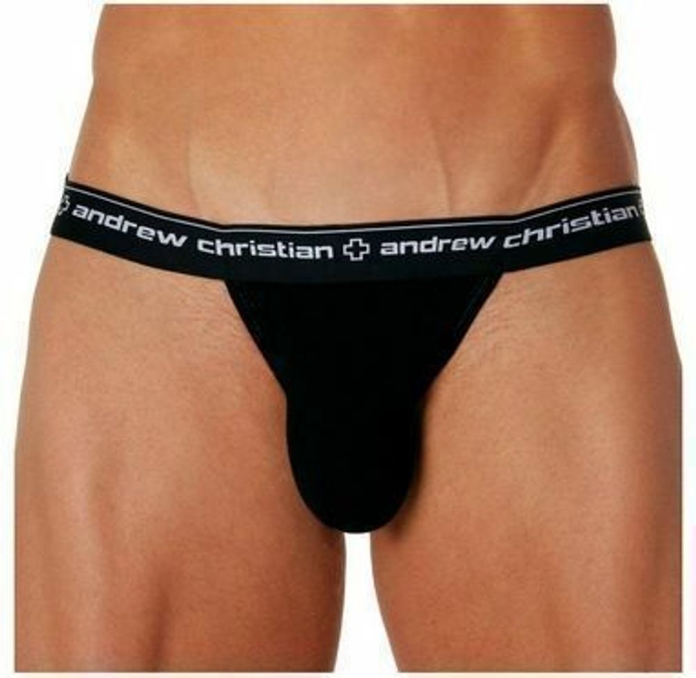 Мужские трусы танга черные Andrew Christian Almost Naked Extreme Brief Black