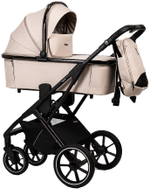 Детская коляска Peppy Tecla 3 в 1 с автокреслом Verona Beige Stone Chrome Edition Бежевый