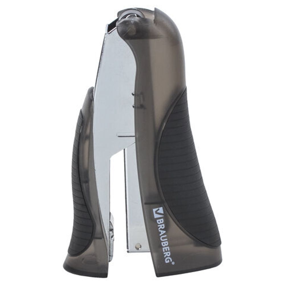 Степлер №24/6, 26/6 BRAUBERG "VS-100 Pro", до 25 листов, вертикальный, эргономичный, черный 228741