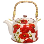 Чайник заварочный керамический 700мл с ситом «Маки»