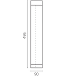 382873 Светильник парковый PALETTO 8W LED 640LM ЧЕРНЫЙ 3000K