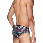 Мужские трусы брифы темно-синие с принтом DARKZONE DZN6383