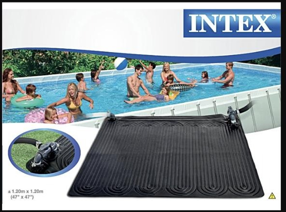 Солнечный водонагреватель для бассейна Intex, коврик-нагреватель 120x120 см