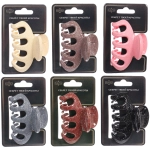 Заколка - краб для волос «AKS - MANTANA», микс 6 цветов, классика, 7*3см