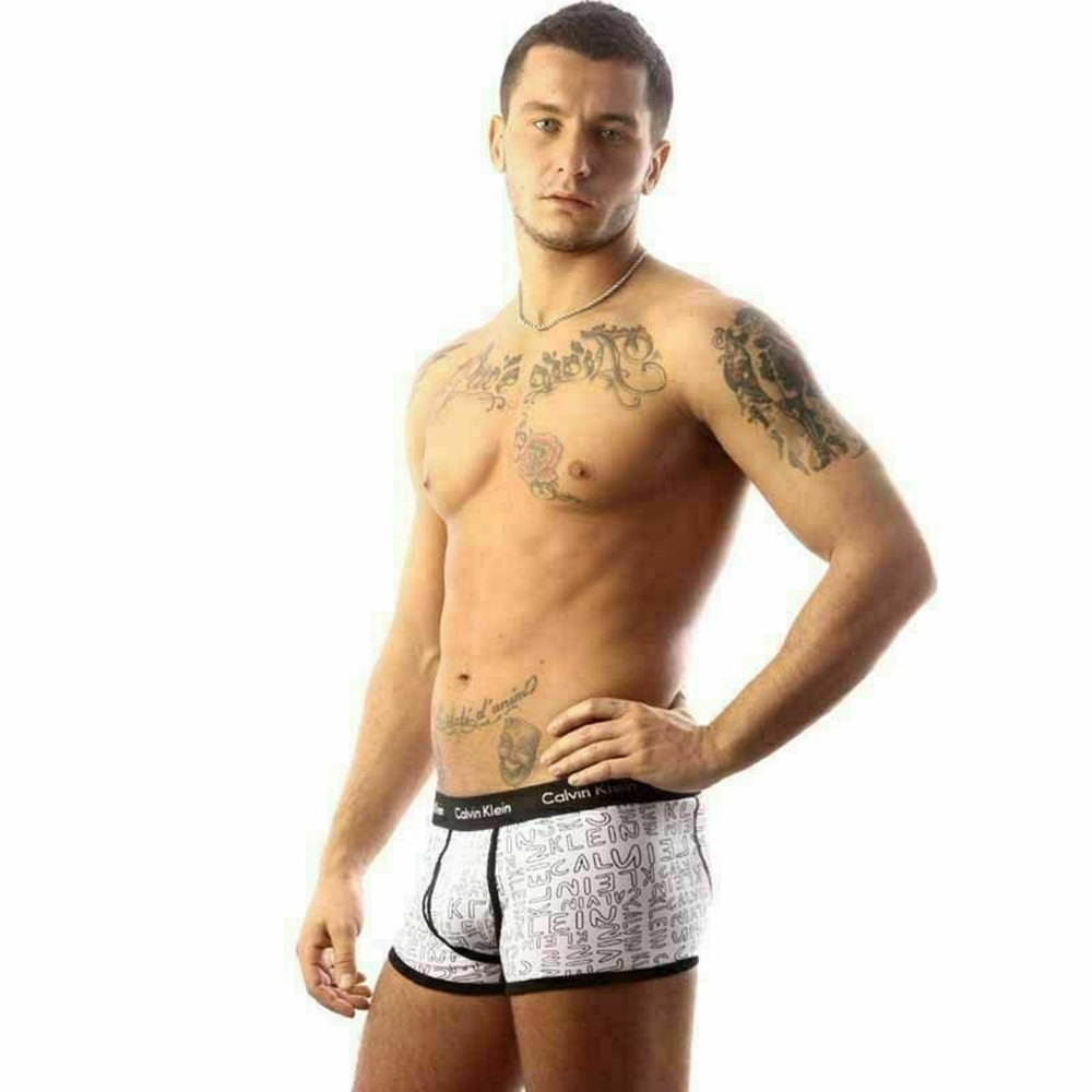 Мужские трусы боксеры Calvin Klein 365 print Black CK