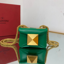 Valentino One Stud Micro Bag with Chain 11 cm