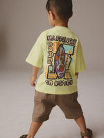 Футболка и шорты в комплекте для мальчика Next E98-600, Лимонный, Коричневый