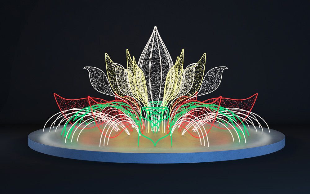 Световой фонтан Лотос