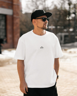 Футболка свободного кроя, белый, размер M