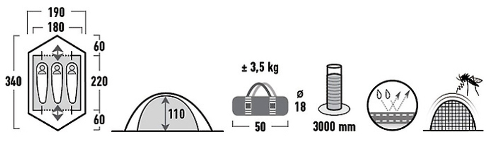 Палатка High Peak Woodpecker 3 [10194]